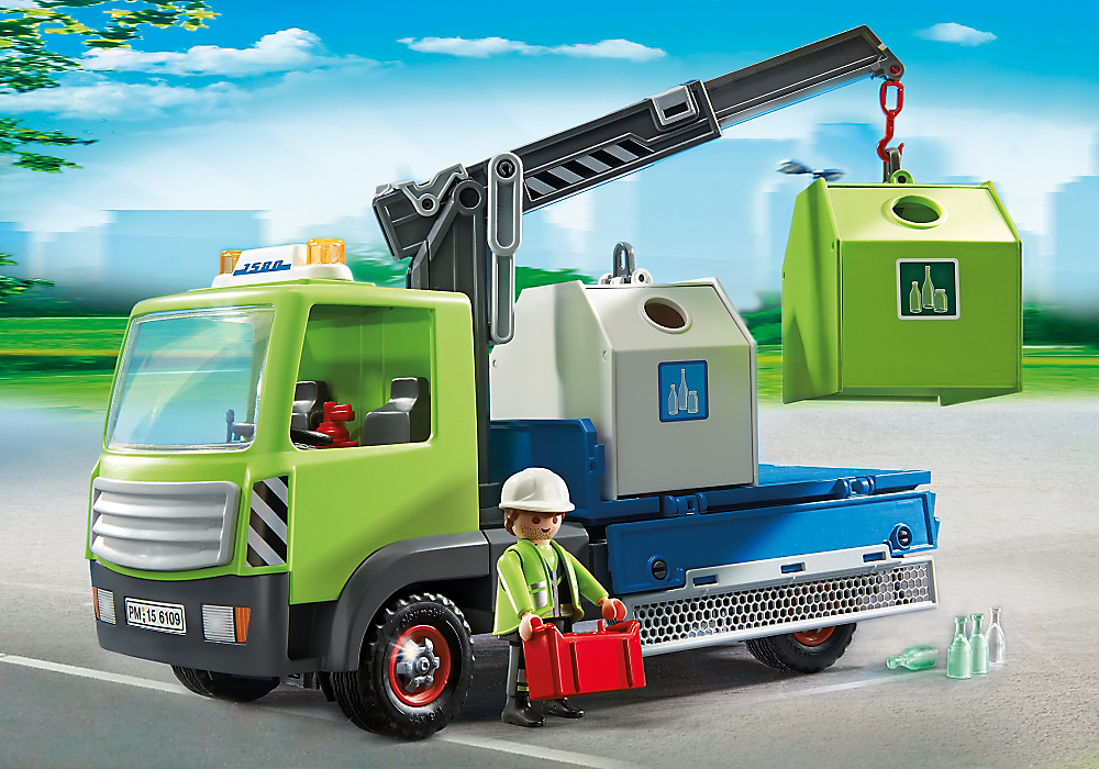 Playmobil glass shop sorting truck