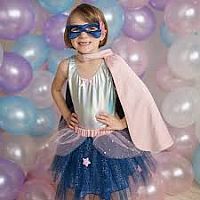 Super Duper Tutu Cape and Mask, Pink/Navy