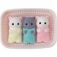 Calico Critters Persian Cat Triplets 