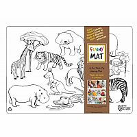 Wild Animals Mat for Coloring