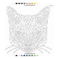 Trianimals: Color Me Cat: 60 Color-by-Number Geometric Artworks with Meow