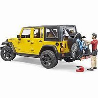 Bruder Jeep Wrangler with Cyclist