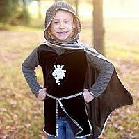 Silver Knight With Tunic, Cape & Crown, Size 5-6 