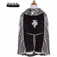 Silver Knight With Tunic, Cape & Crown, Size 5-6 