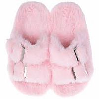 Pink Furry Slippers Large