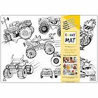 Monster Trucks Mat to Color