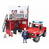 Firestation w Land Rover, Fireman and Accessories