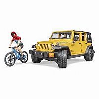 Jeep Wrangler Rubicon w Mountain bike and figure 