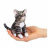 Mini Tabby Cat Finger Puppet