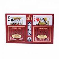 2 PACK PLAYING CARDS W/ 5 DICE